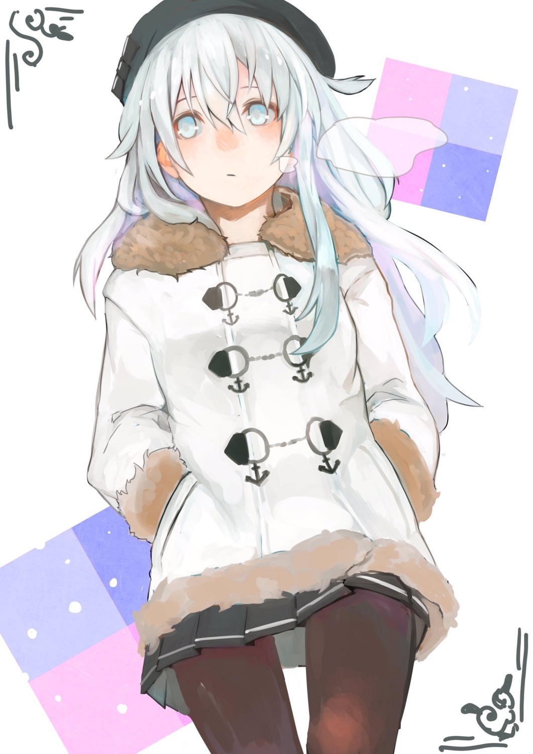harutask, hibiki_(kancolle), kantai_collection, pantyhose