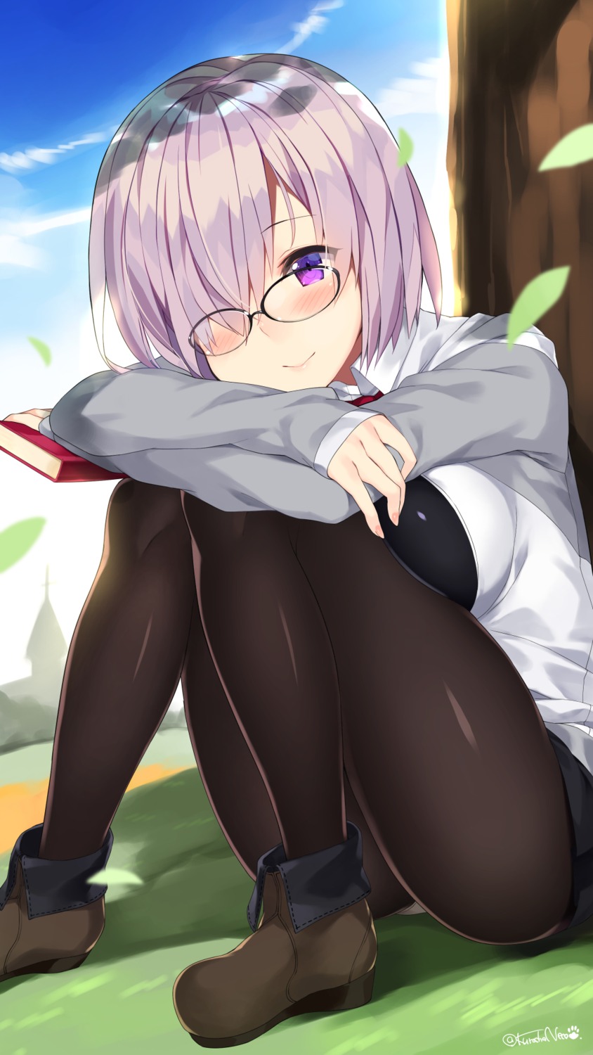 fate/grand_order, kuro_chairo_no_neko, mash_kyrielight, megane, pantyhose