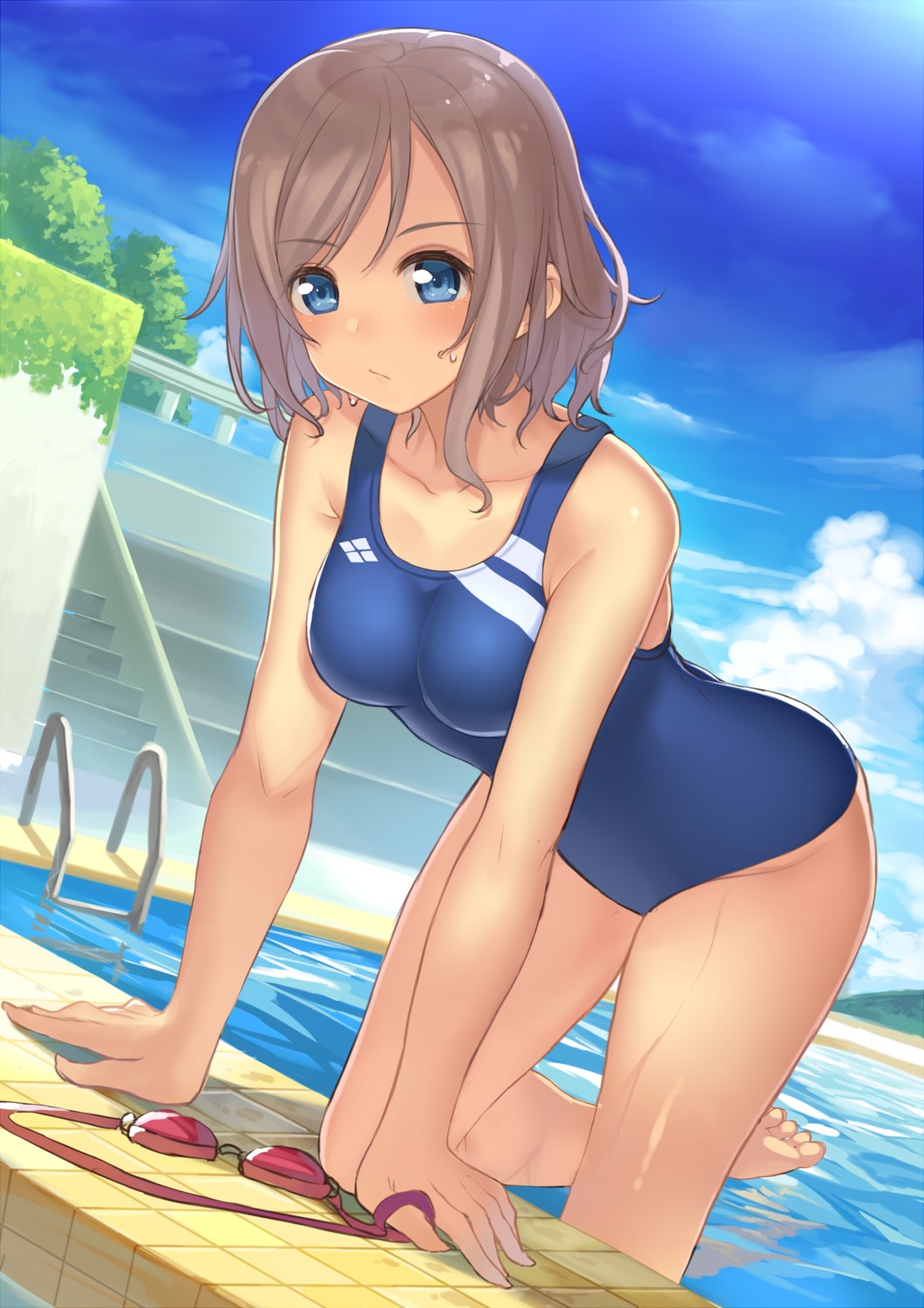 hajime_kaname, love_live!_(series), love_live!_sunshine!!, swimsuits, watanabe_you, wet