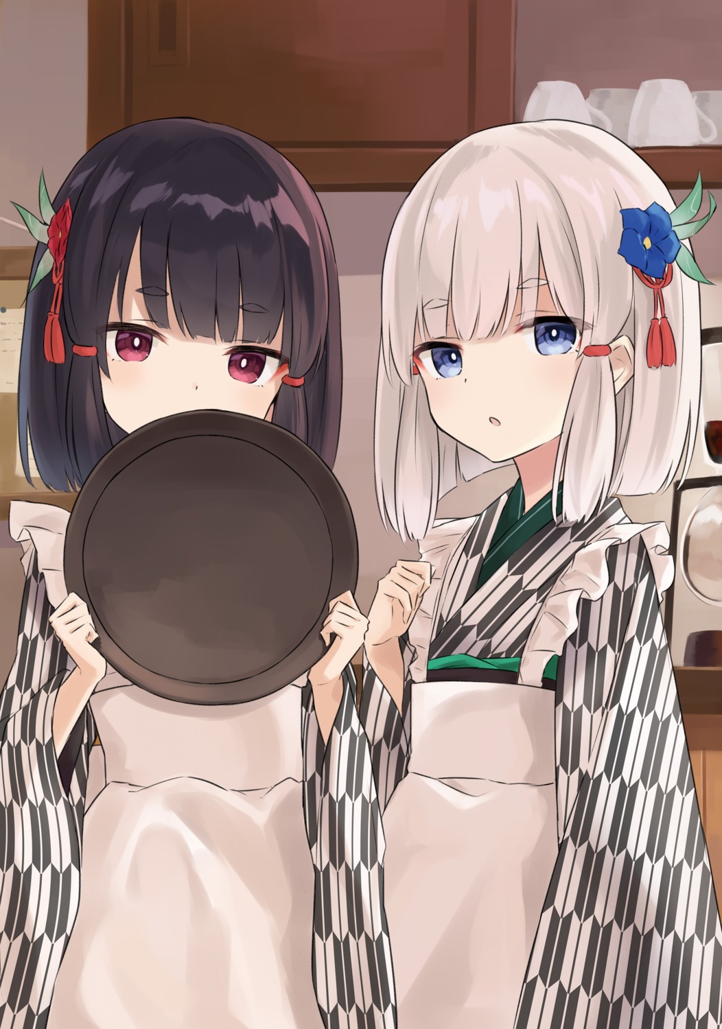 azuuru, chloe_(majotabi), maid, majo_no_tabitabi, riviere_to_inori_no_kuni, sirona_(majotabi), wa_maid, waitress