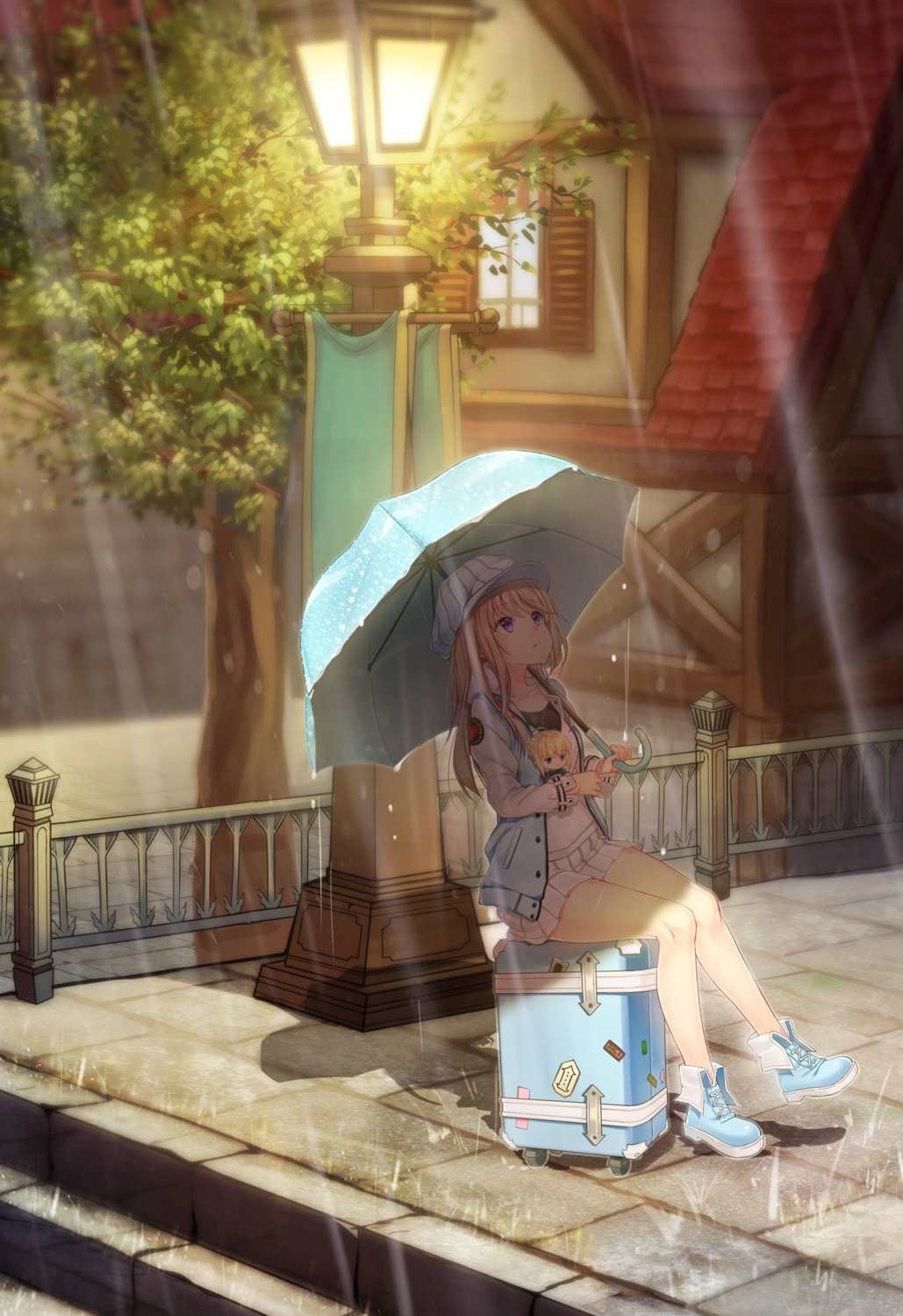 artoria_pendragon_(fate), fate/stay_night, jewriel, umbrella
