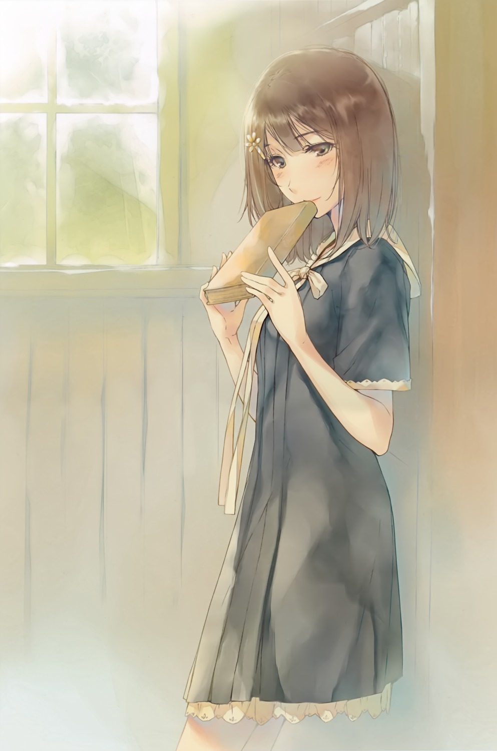 flowers, innocent_grey, kousaka_mayuri, seifuku, sugina_miki