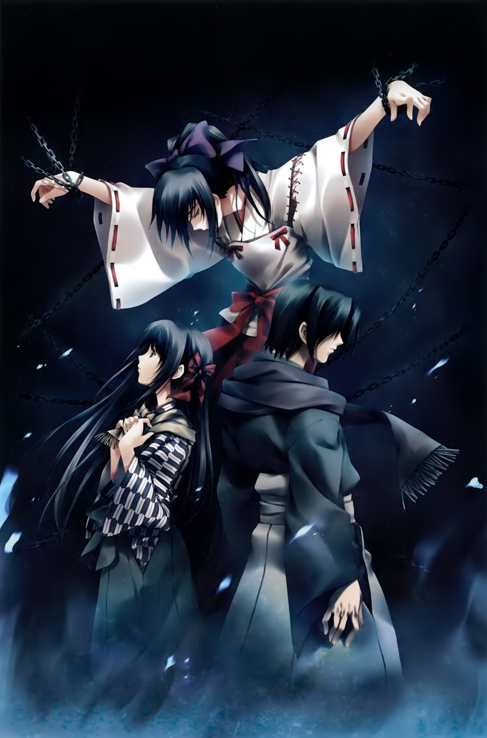 bondage, cartagra, japanese_clothes, kouzuki_kazuna, kouzuki_yura, miko, sugina_miki, takashiro_shugo