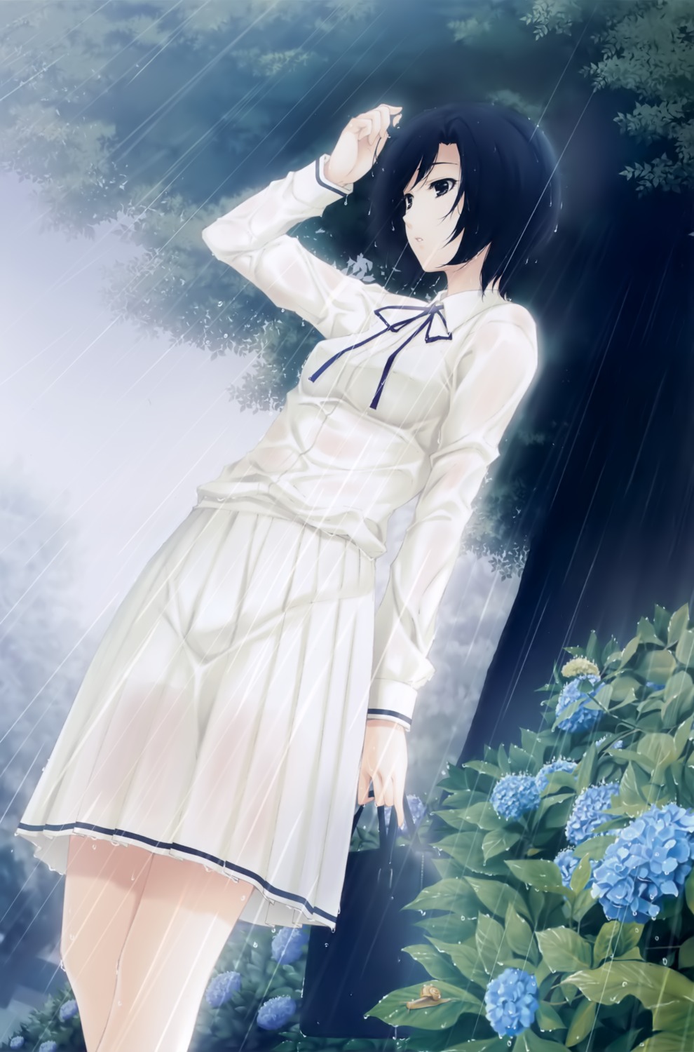 kara_no_shoujo, see_through, seifuku, sugina_miki, tokisaka_yukari, wet, wet_clothes