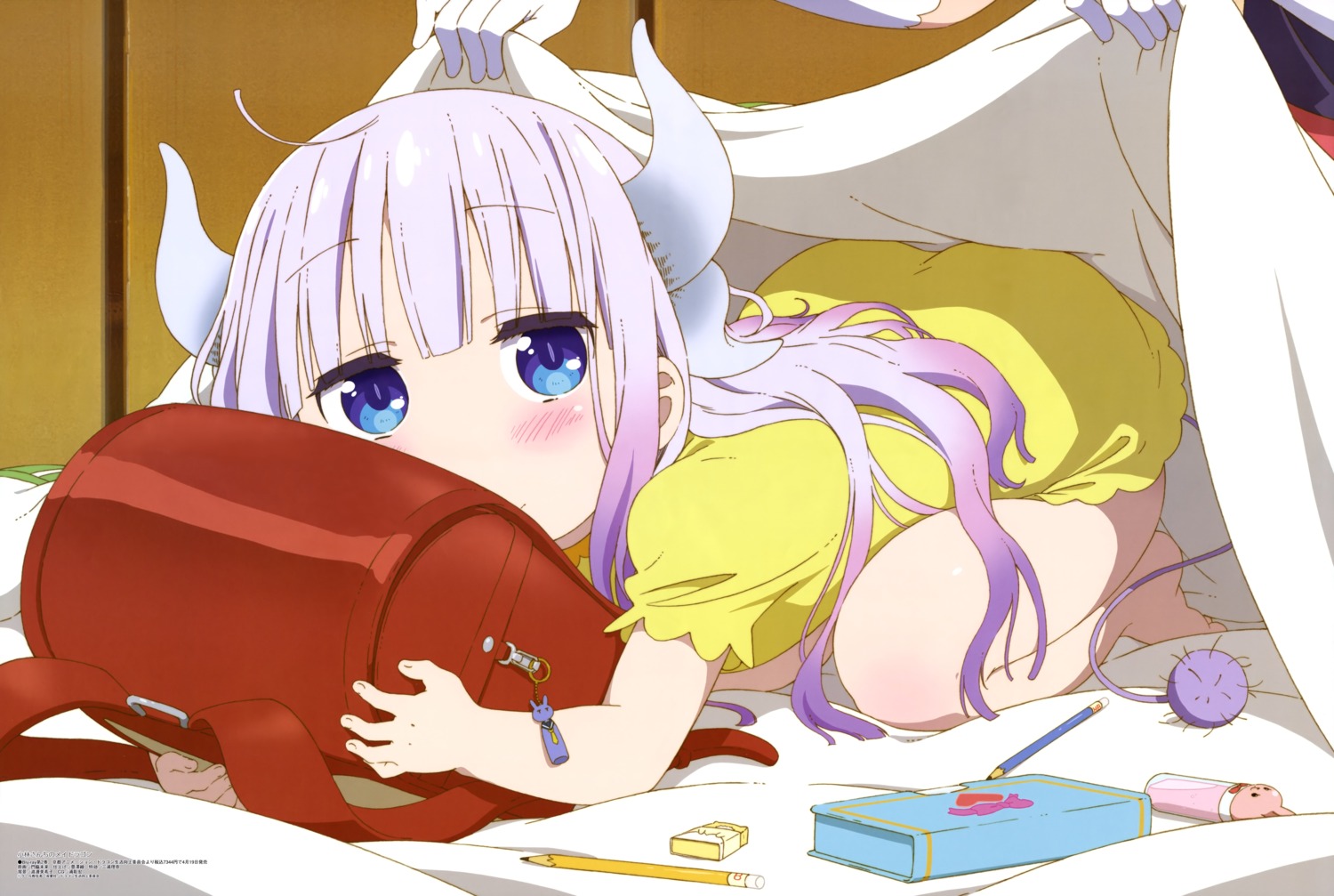 dress, horns, kadowaki_miku, kanna_kamui, kobayashi-san_chi_no_maidragon, tail