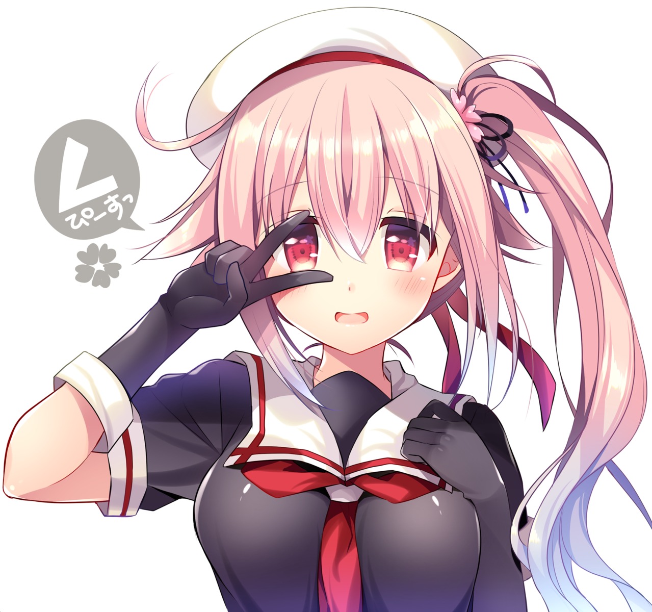 hana_(apple_water), harusame_(kancolle), kantai_collection, seifuku