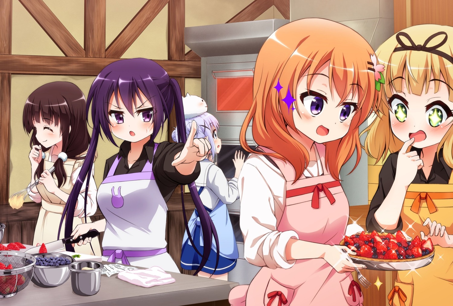 bassa, gochuumon_wa_usagi_desu_ka?, hoto_cocoa, kafuu_chino, kirima_sharo, tedeza_rize, tippy_(gochiusa), ujimatsu_chiya