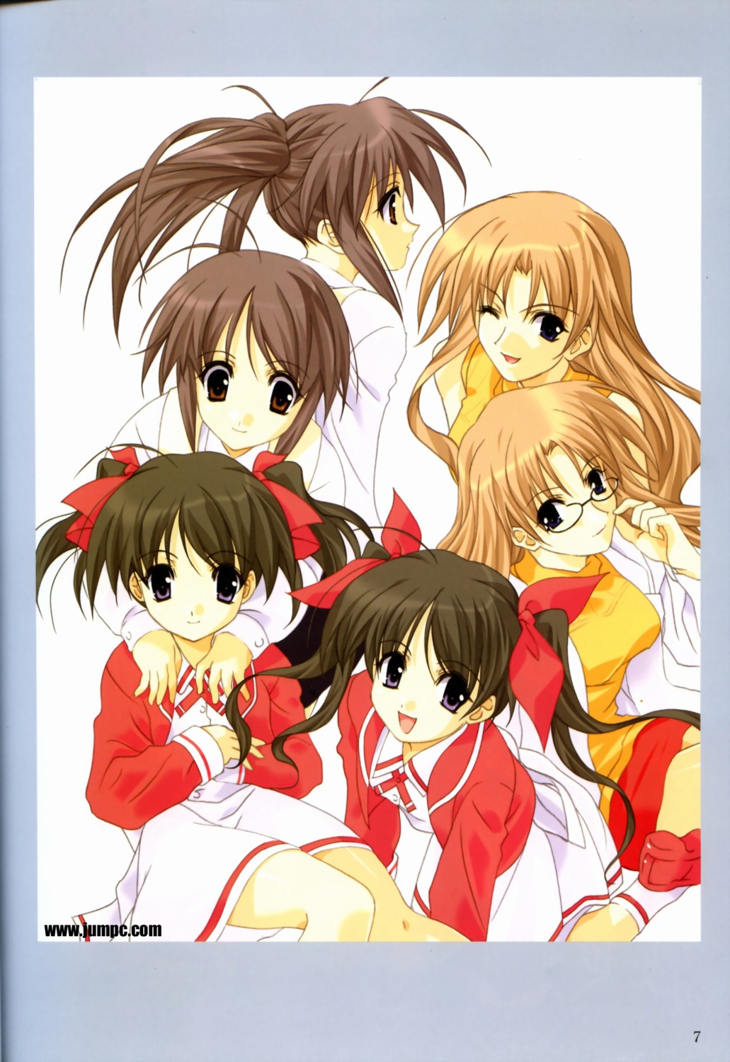 binding_discoloration, futakoi, hinagiku_rara, hinagiku_ruru, megane, momoi_ai, momoi_mai, sakurazuki_kira