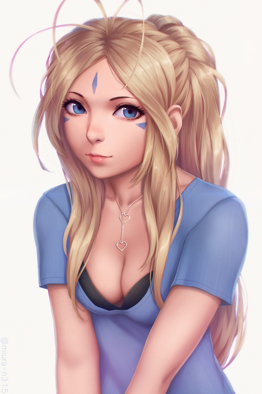 ah_my_goddess, belldandy, cleavage, miura_naoko