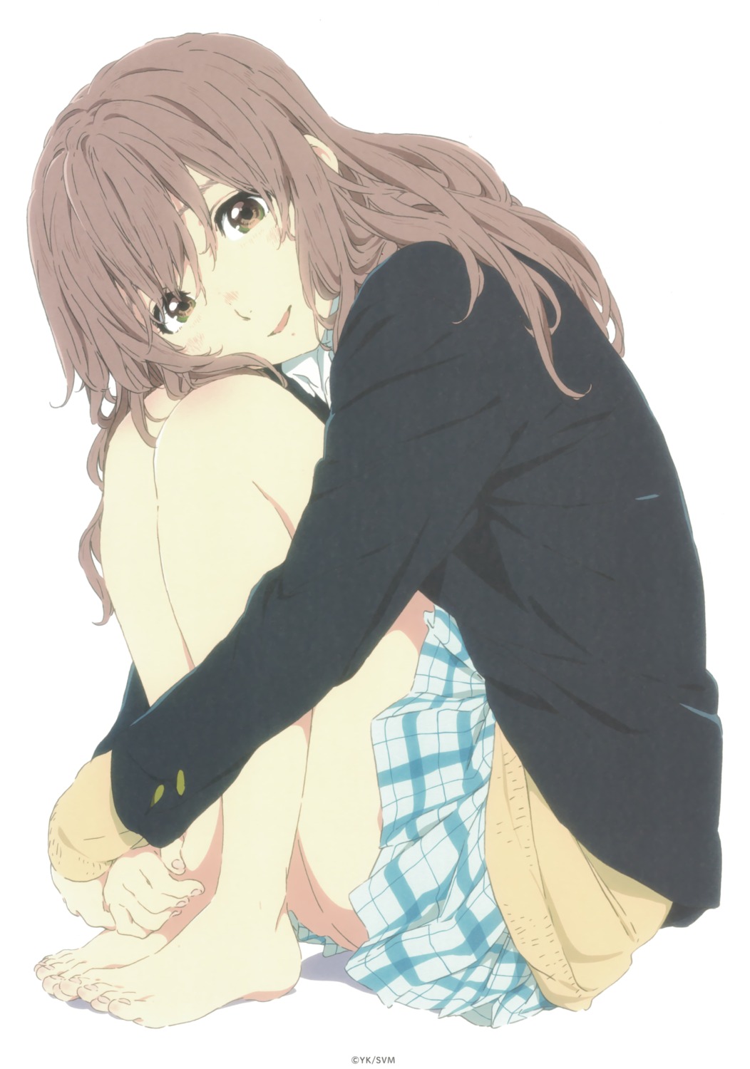 feet, koe_no_katachi, nishimiya_shouko, nishiya_futoshi, seifuku, sweater