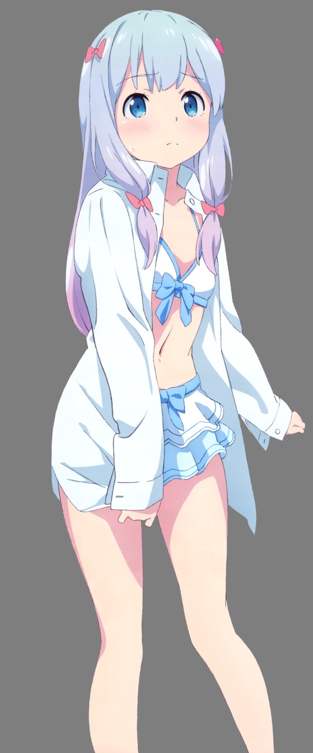 bikini, eromanga-sensei, furuhashi_satoshi, izumi_sagiri, open_shirt, swimsuits, transparent_png
