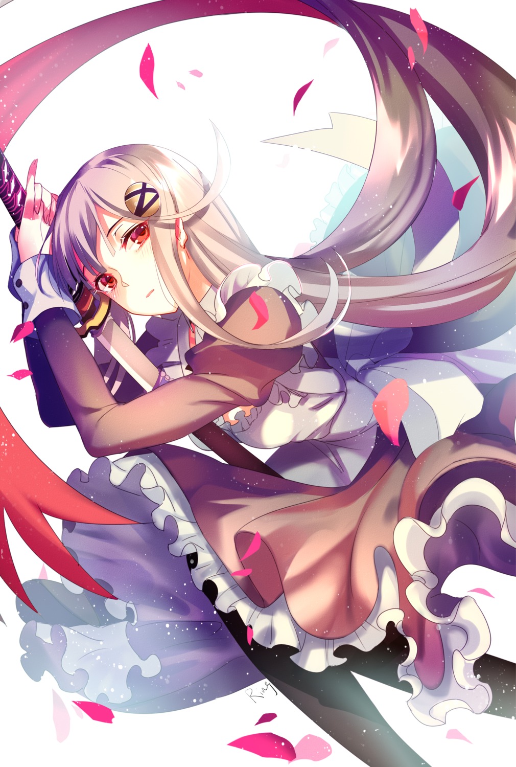 aki663, maid, pantyhose, sword