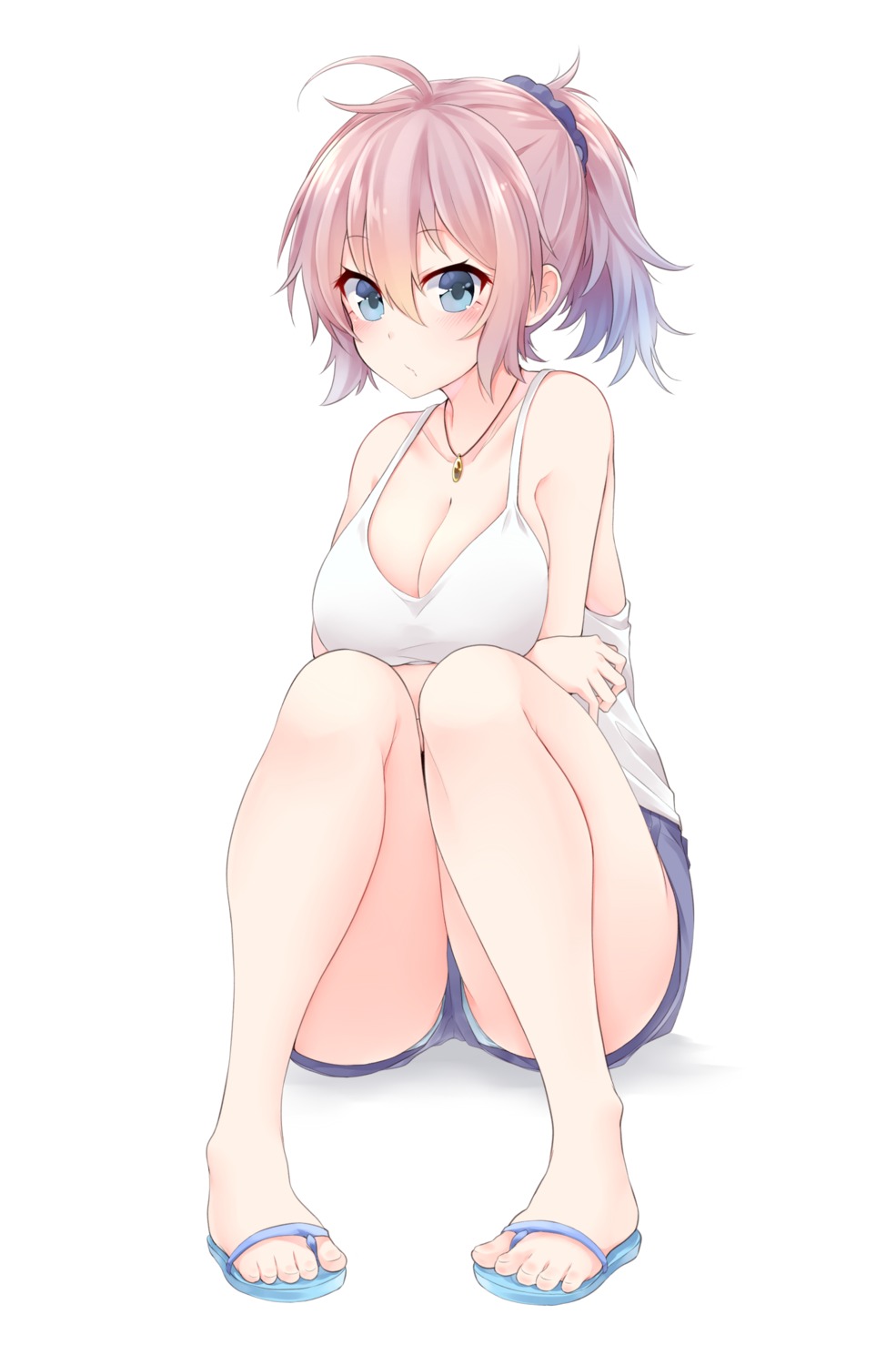 aoba_(kancolle), breast_hold, cleavage, feet, kantai_collection, matsunoki