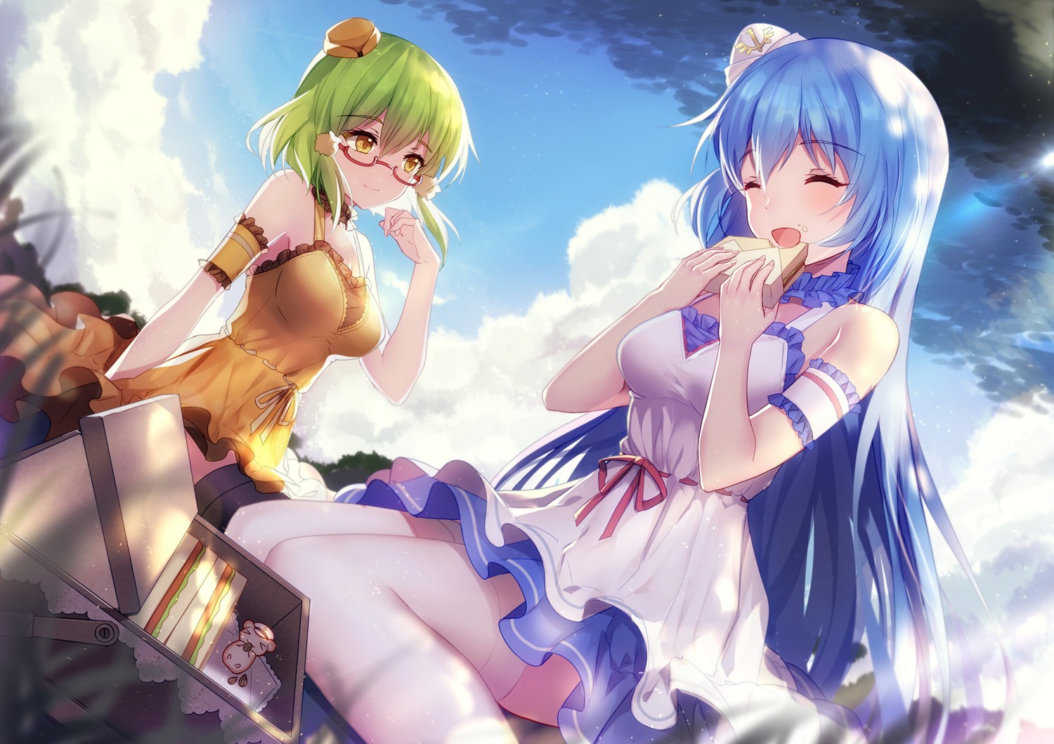 bison_cangshu, dress, megane, new_orelands_(zhanjianshaonv), quincy_(zhanjianshaonv), thighhighs, zhanjianshaonv