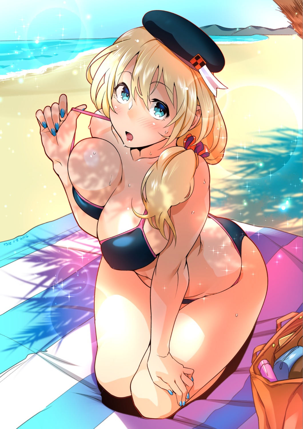 atago_(kancolle), bikini, cleavage, dfreak, kantai_collection, swimsuits