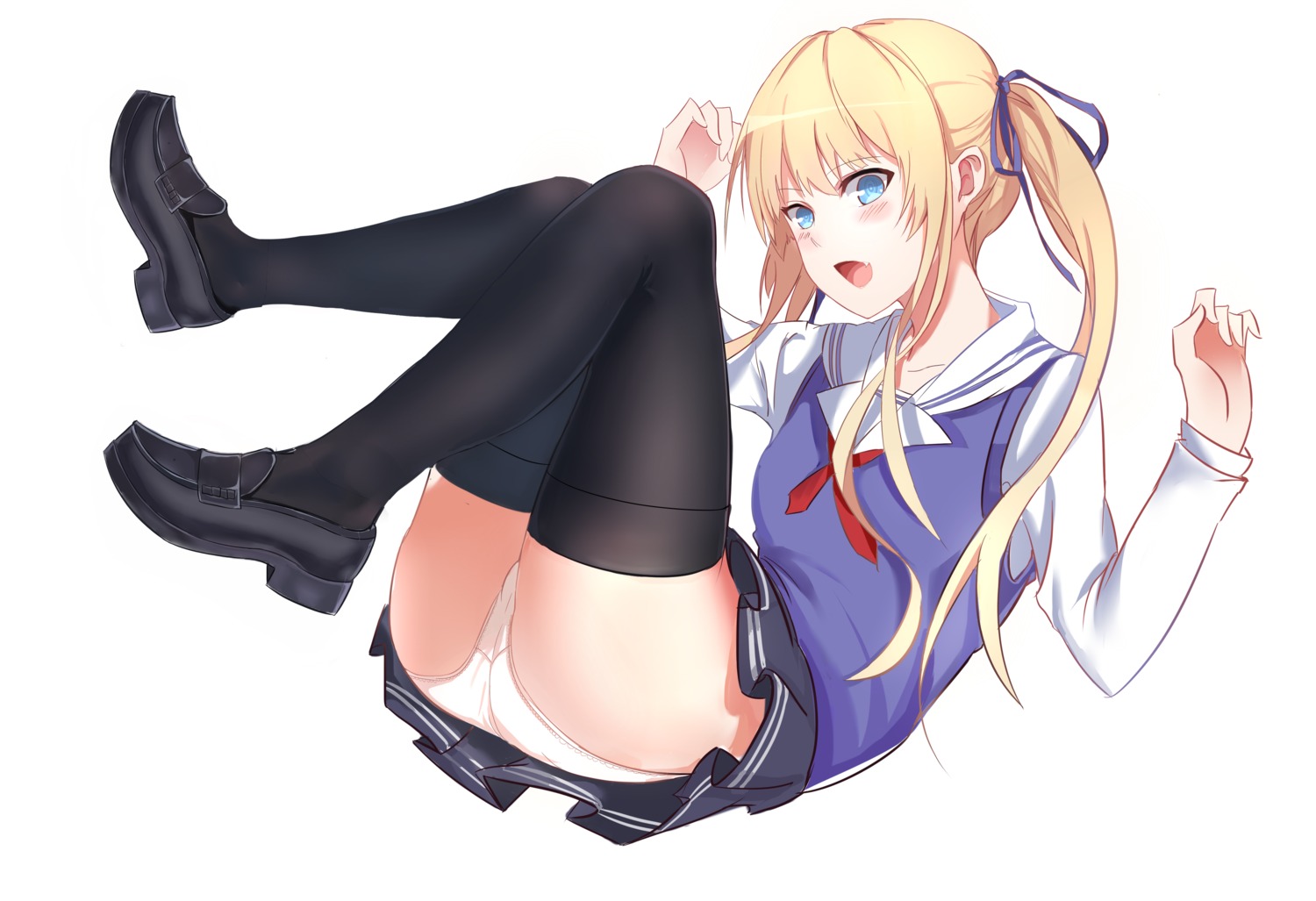 annnna, pantsu, saenai_heroine_no_sodatekata, sawamura_spencer_eriri, seifuku, thighhighs