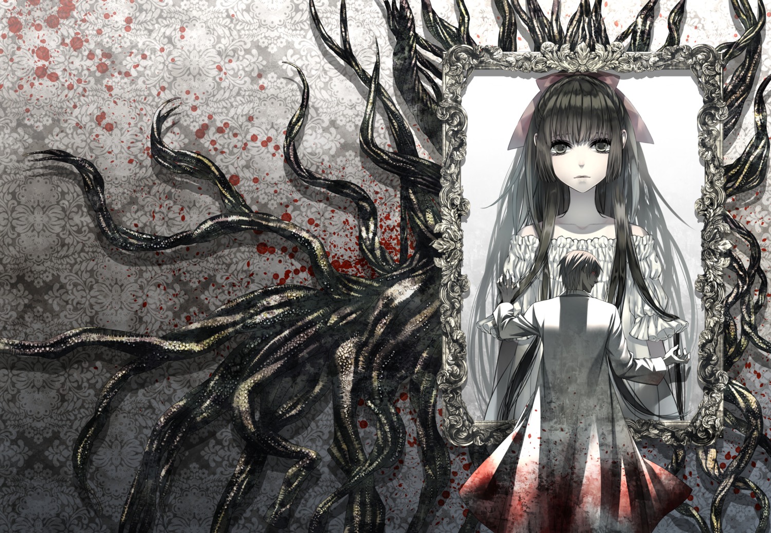 aya_drevis, blood, dress, mad_father, shijuuhachi