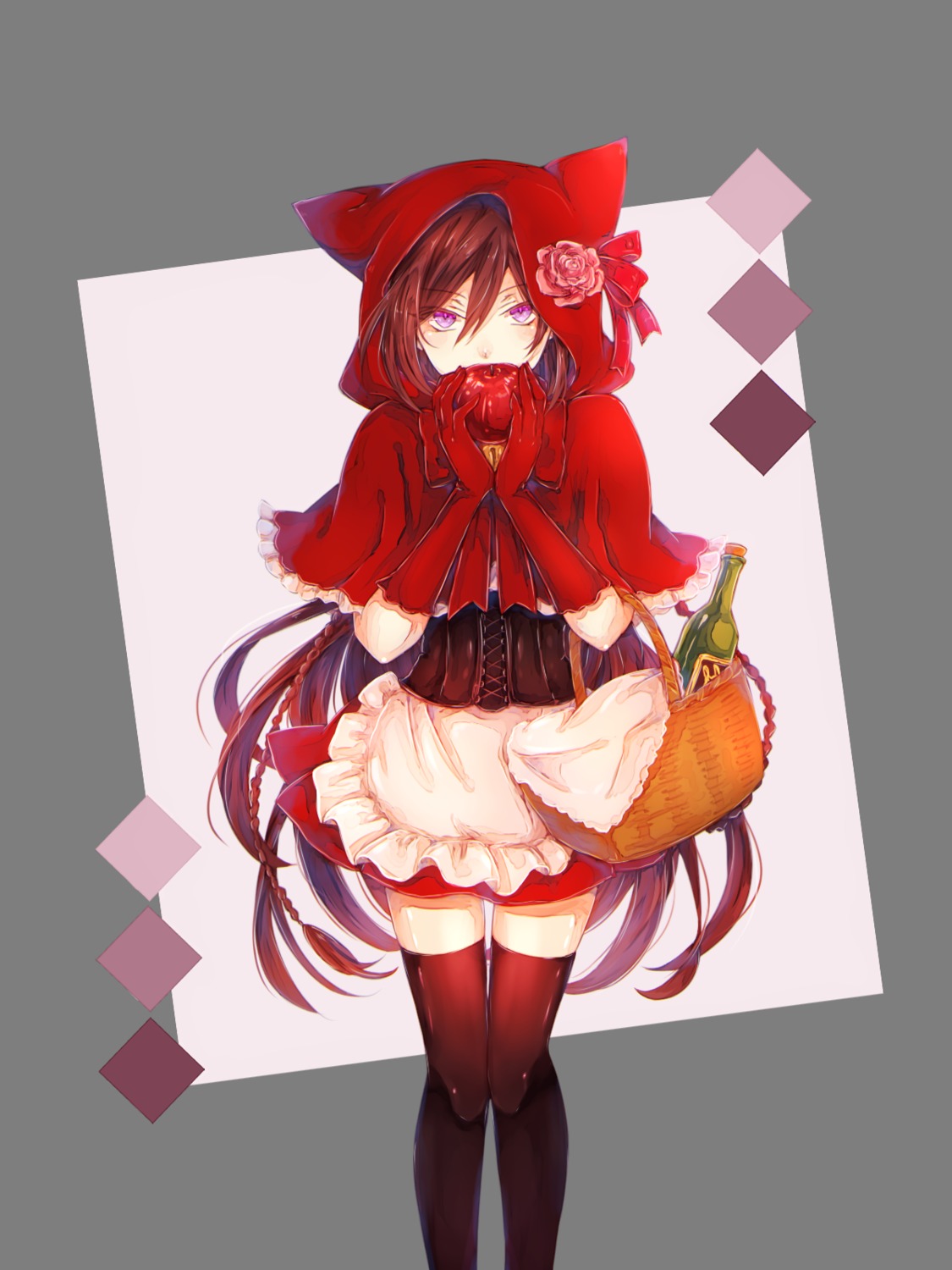 alice_(pandora_hearts), coro96, cosplay, little_red_riding_hood_(character), pandora_hearts, thighhighs, transparent_png