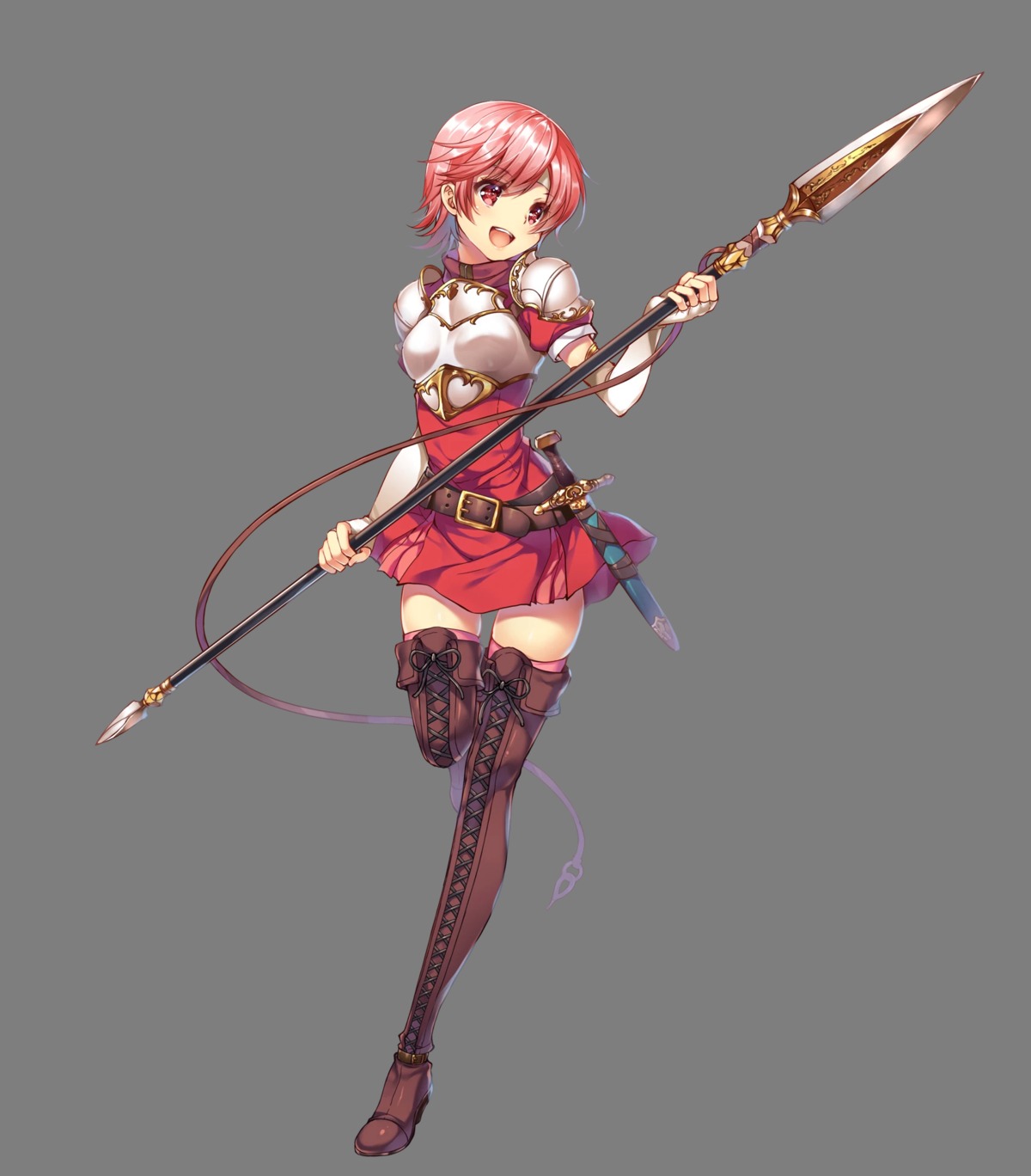armor, est_(fire_emblem), fire_emblem:_monshou_no_nazo, fire_emblem_heroes, heels, miwabe_sakura, thighhighs, transparent_png, weapon