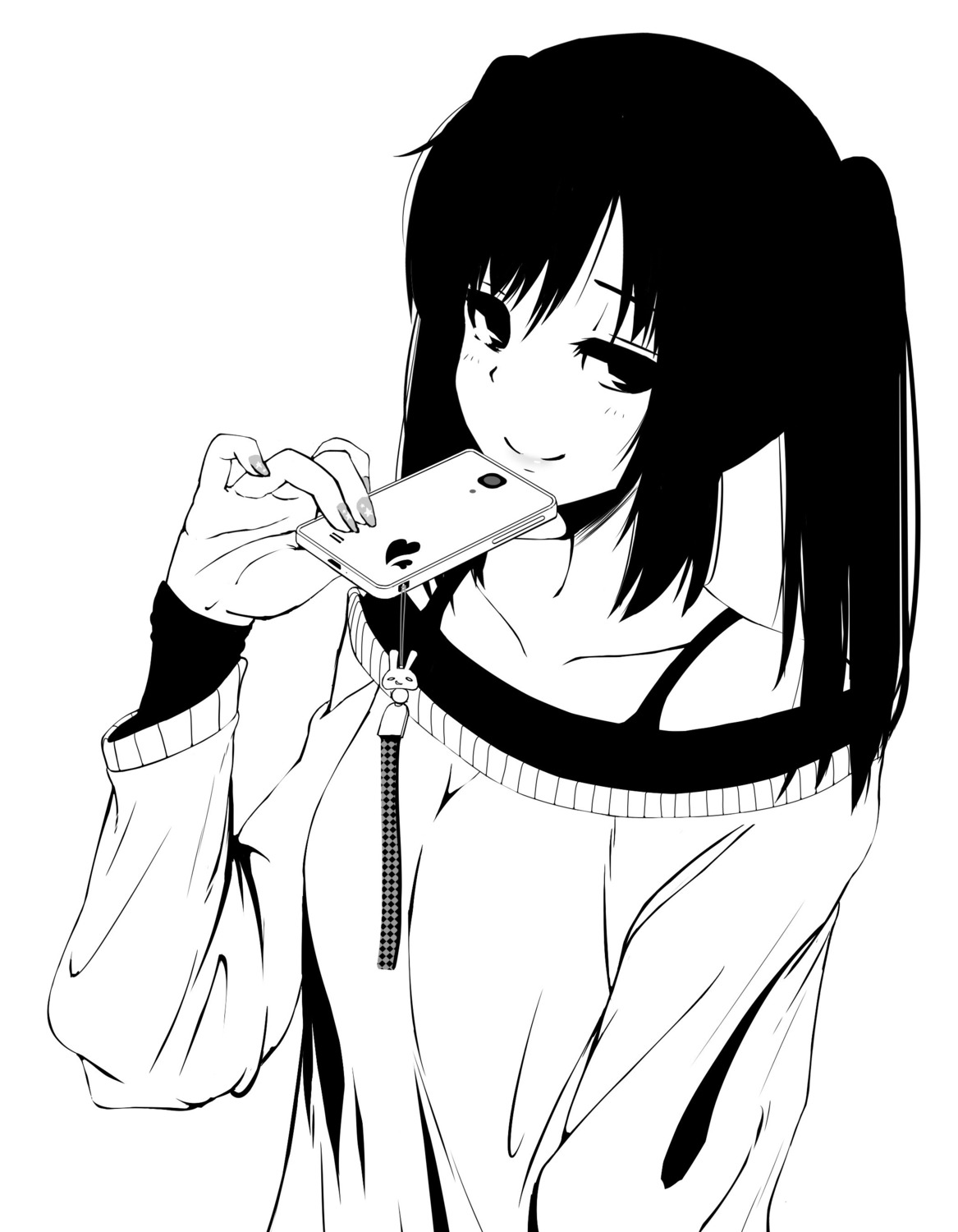 ml_ruru, monochrome, sweater