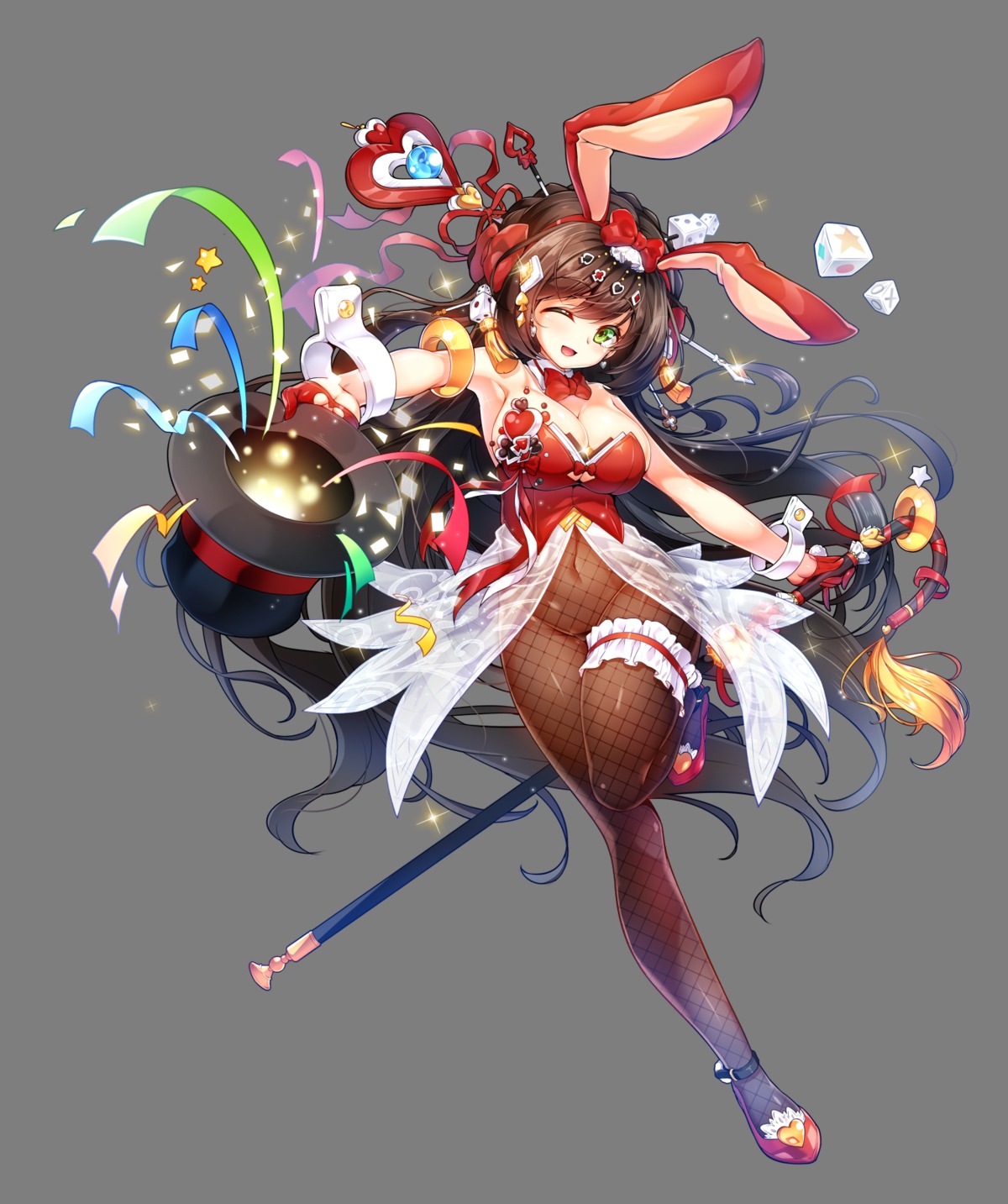 animal_ears, bunny_ears, bunny_girl, cleavage, fishnets, nopan, pantyhose, poseich