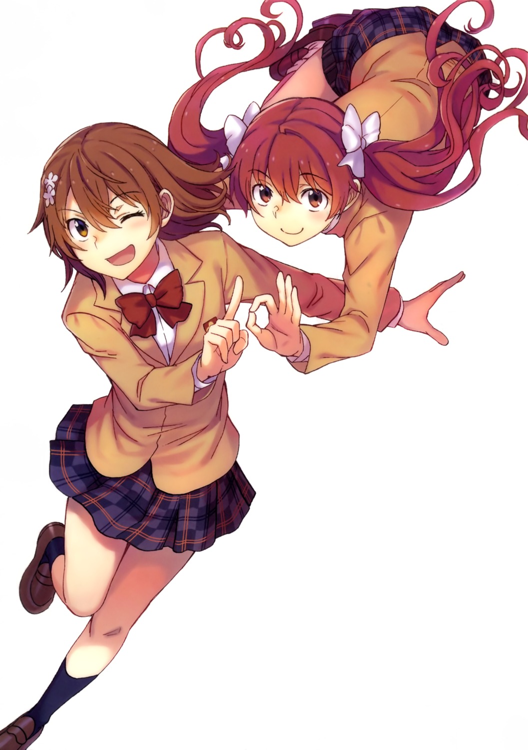 fuyukawa_motoi, misaka_mikoto, seifuku, shirai_kuroko, toaru_kagaku_no_railgun, toaru_majutsu_no_index