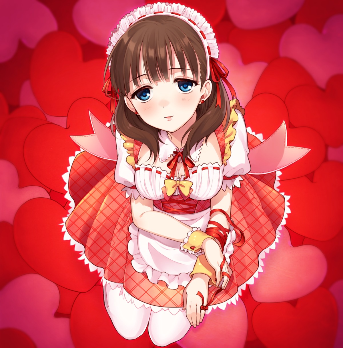chisumi, cleavage, maid, sakuma_mayu, the_idolm@ster, the_idolm@ster_cinderella_girls
