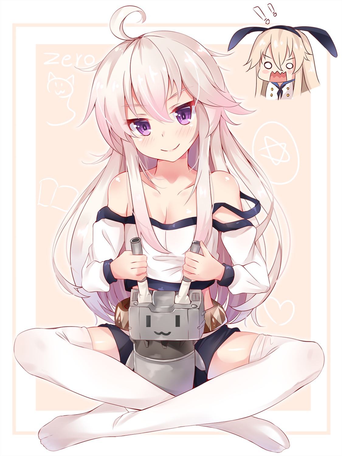 cleavage, crossover, feet, kantai_collection, nahaki, parody, rensouhou-chan, shimakaze_(kancolle)