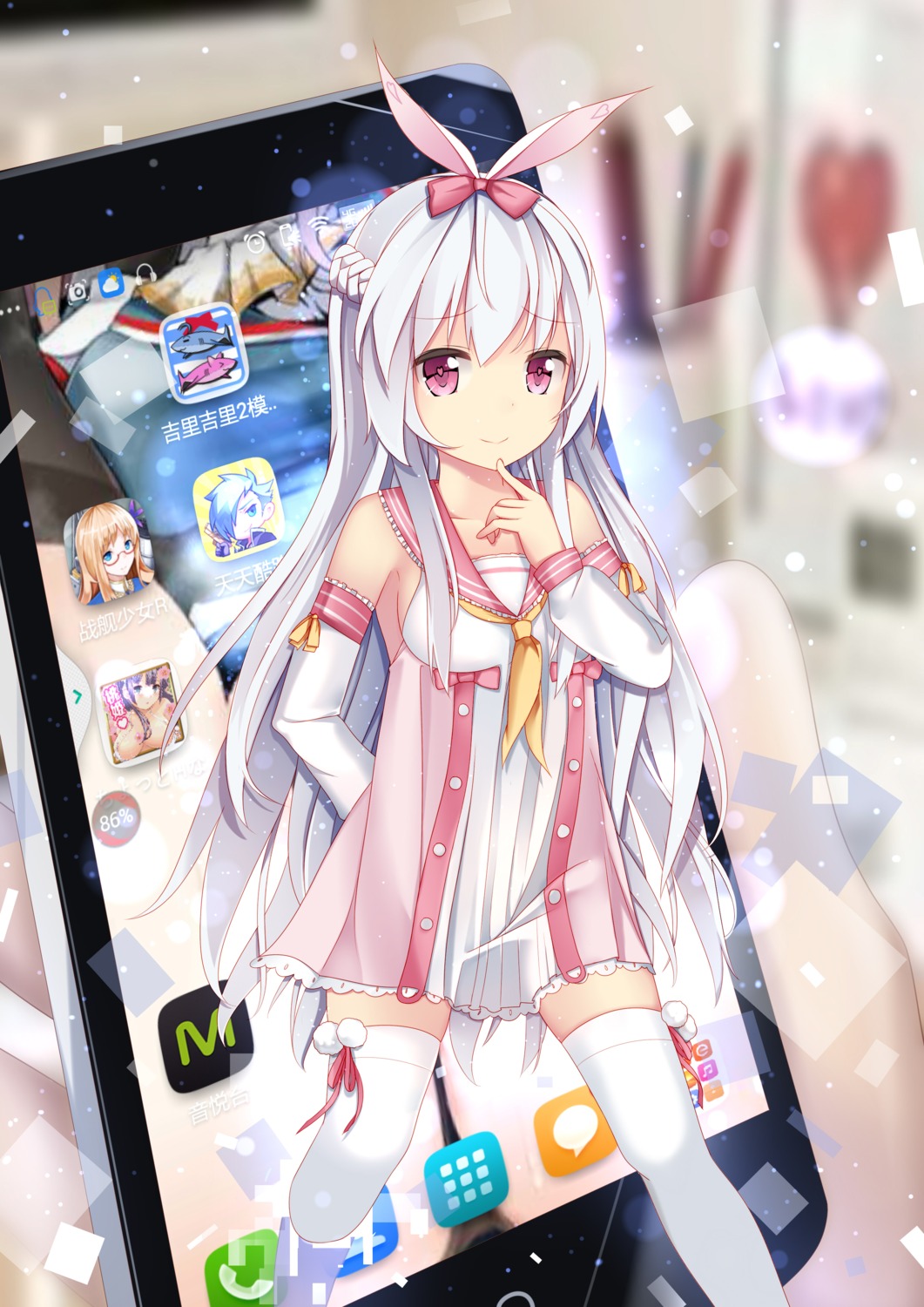 dress, jyt, momona_(mimikko), thighhighs