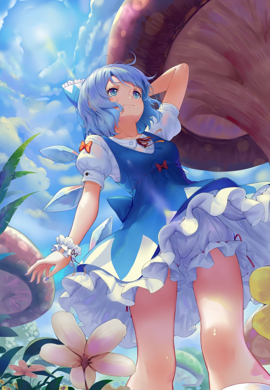 bloomers, cirno, dress, sonikey0_0, touhou, wings