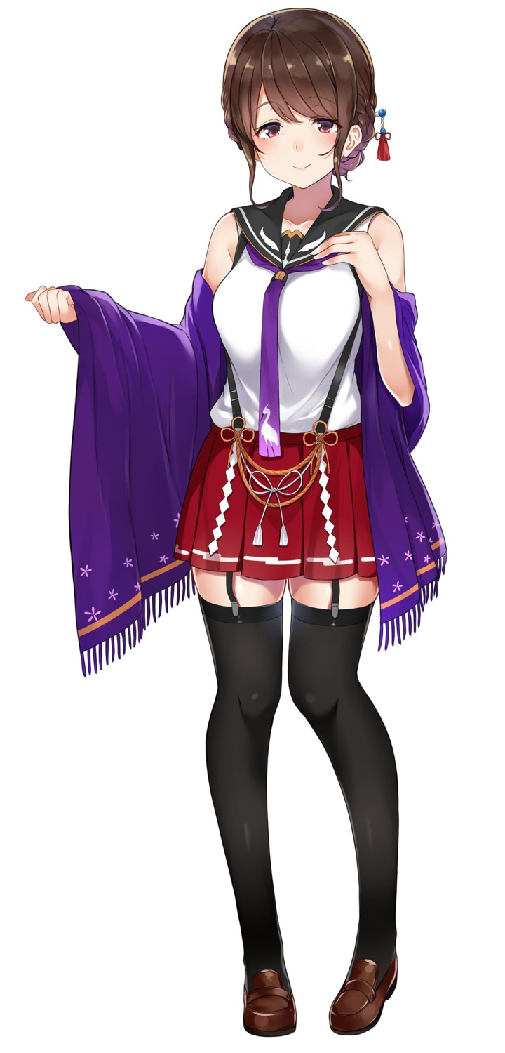 isshiki_(ffmania7), onsen_musume, stockings, thighhighs, wakura_mana