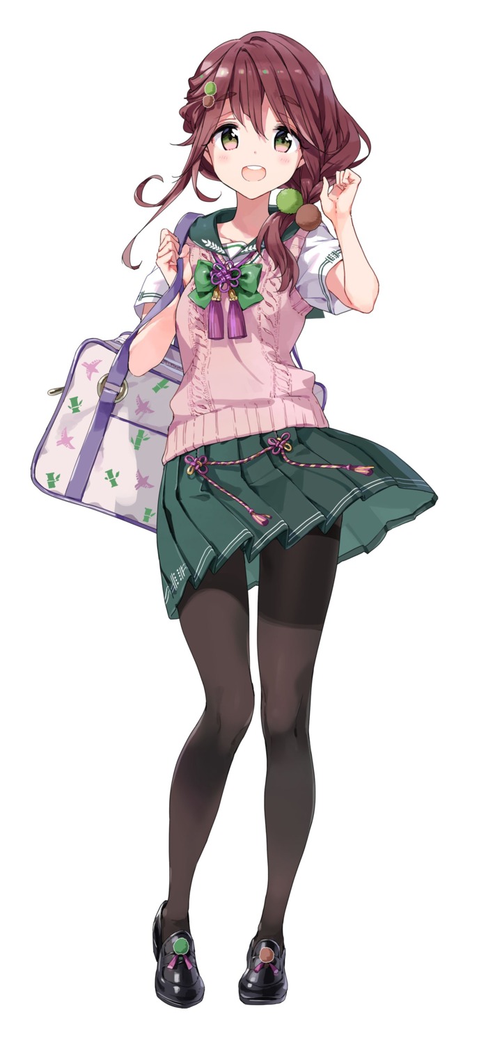 akiu_nanako, onsen_musume, pantyhose, seifuku, tiv