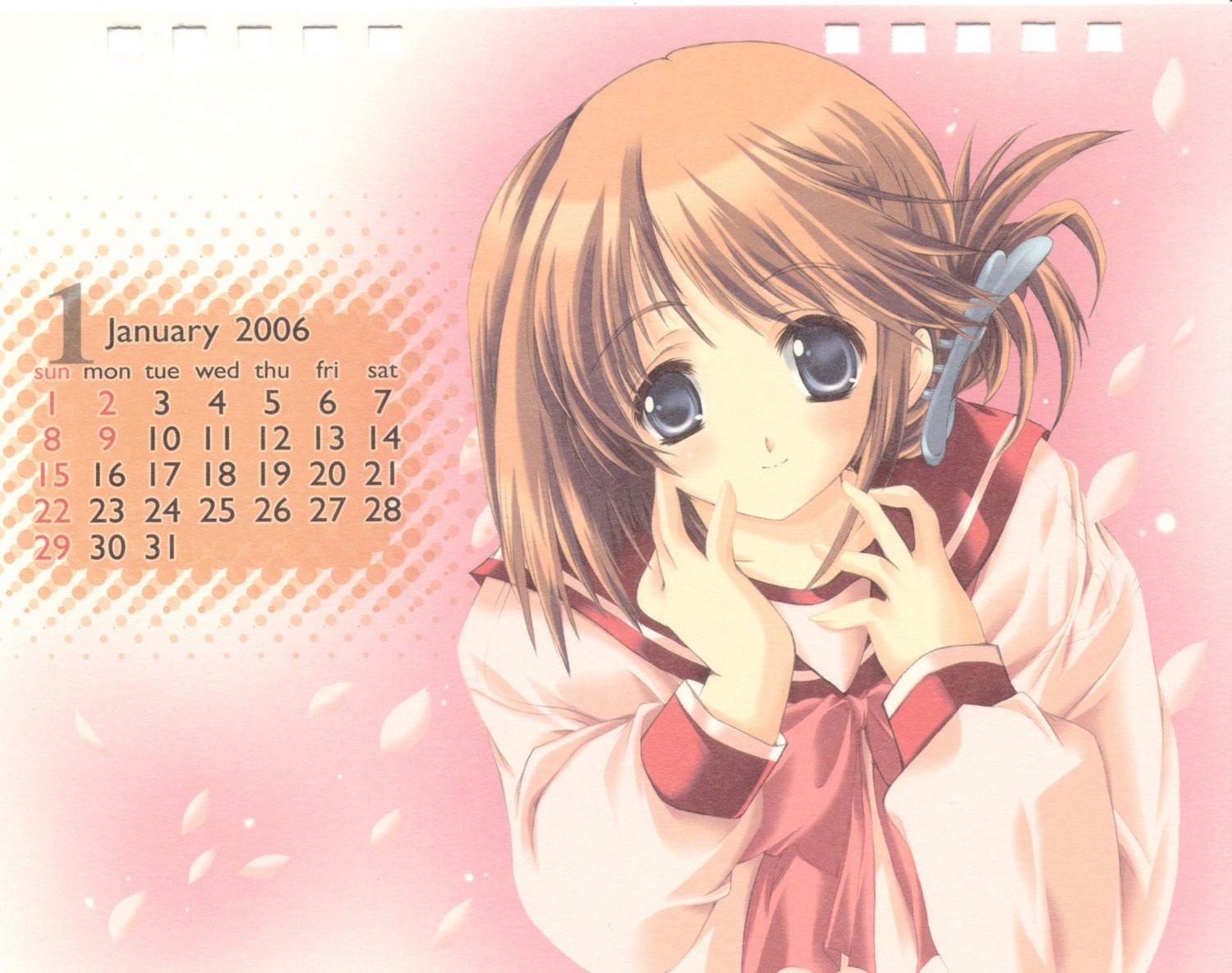 aizawa_hiroshi, calendar, high_risk_revolution, komaki_manaka, paper_texture, seifuku, to_heart_(series), to_heart_2