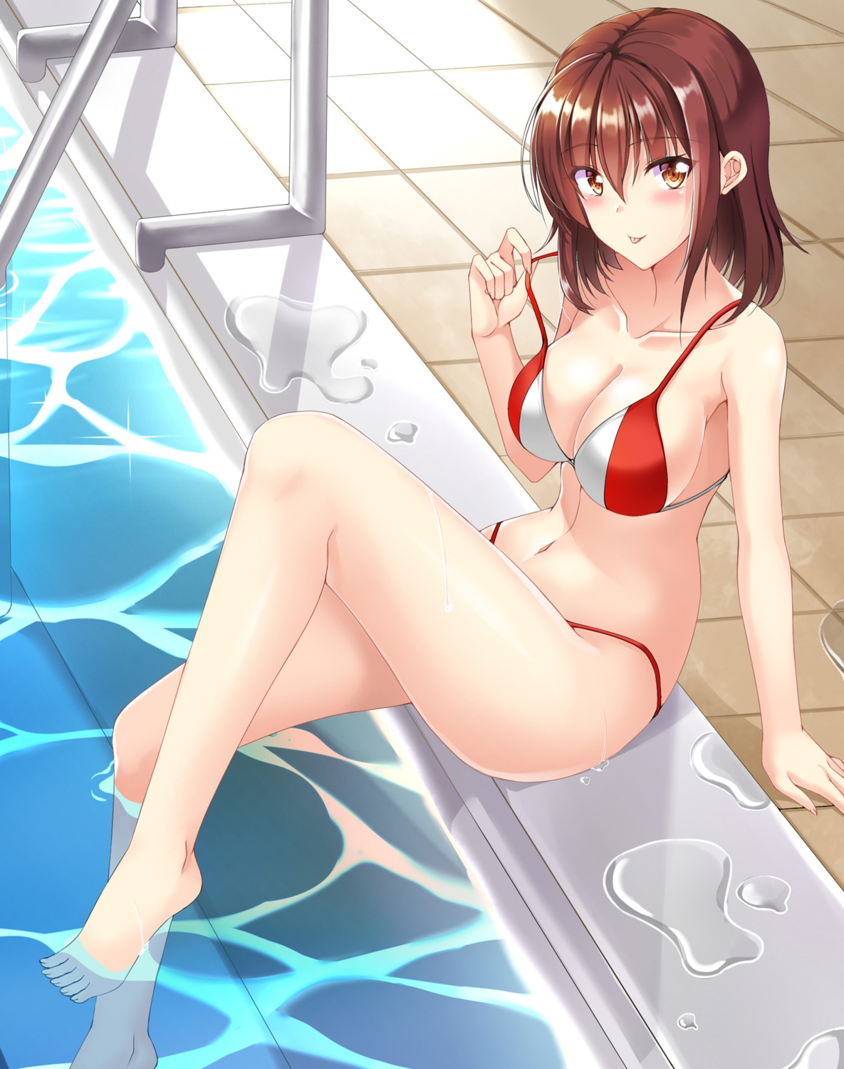 benchen06, bikini, cleavage, feet, swimsuits, undressing, wet