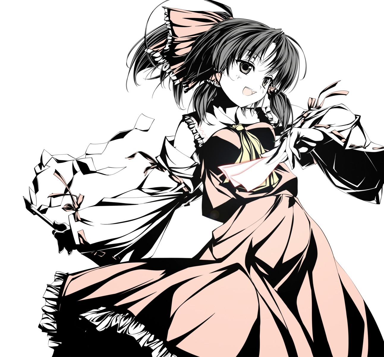 digital_version, enhance_heart, hakurei_reimu, rokuwata_tomoe, touhou