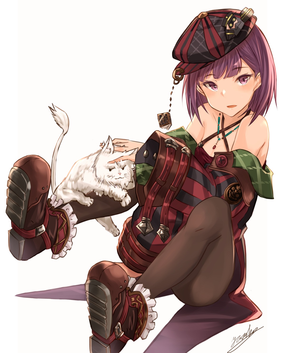 cleavage, fate/grand_order, helena_blavatsky_(fate), neko, pantyhose, yatsuka_(846)