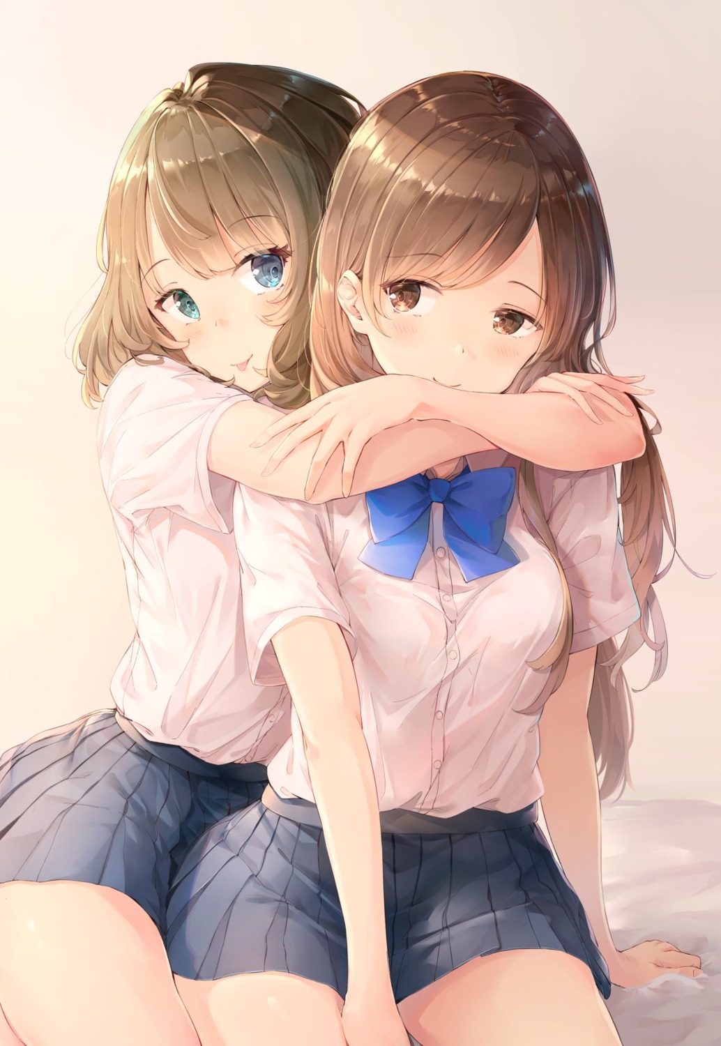 heterochromia, nitta_minami, seifuku, somalisu39, takagaki_kaede, the_idolm@ster, the_idolm@ster_cinderella_girls