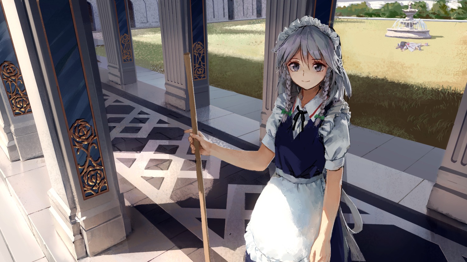 izayoi_sakuya, maid, patchouli_knowledge, touhou, treeware, wallpaper