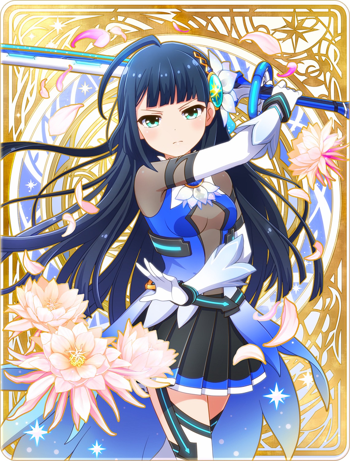 battle_girl_high_school, dress, kusunoki_asuha, see_through, stockings, sword, tagme, thighhighs