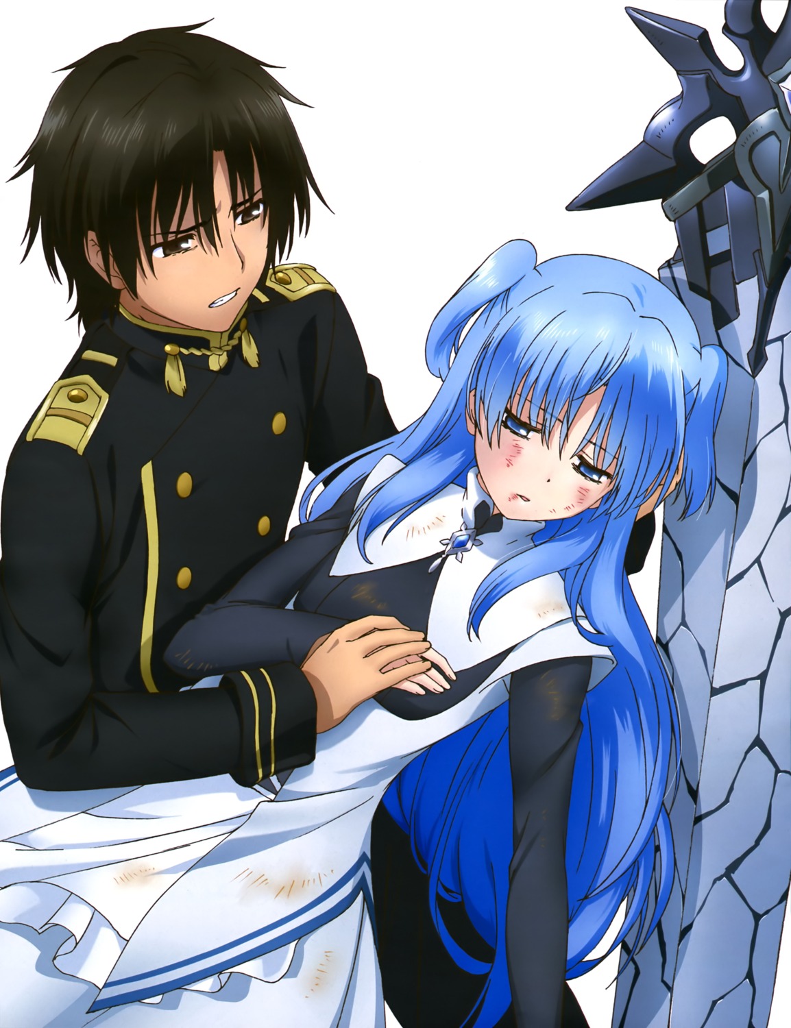 chtholly_nota_seniorious, dress, shuumatsu_nani_shitemasu_ka?, shuumatsu_nani_shitemasu_ka?_isogashii_desu_ka?_sukutte_moratte_ii_desu_ka?, sword, tagme, uniform, willem_kmetsch