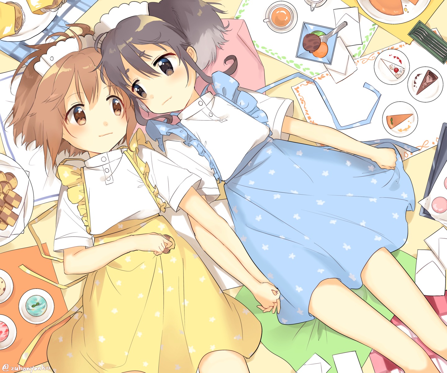 kantai_collection, maid, tokitsukaze_(kancolle), yukikaze_(kancolle), zuho_(vega)