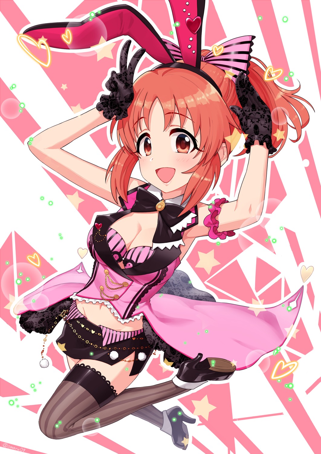 abe_nana, animal_ears, bunny_ears, cleavage, heels, omaru09, the_idolm@ster, the_idolm@ster_cinderella_girls