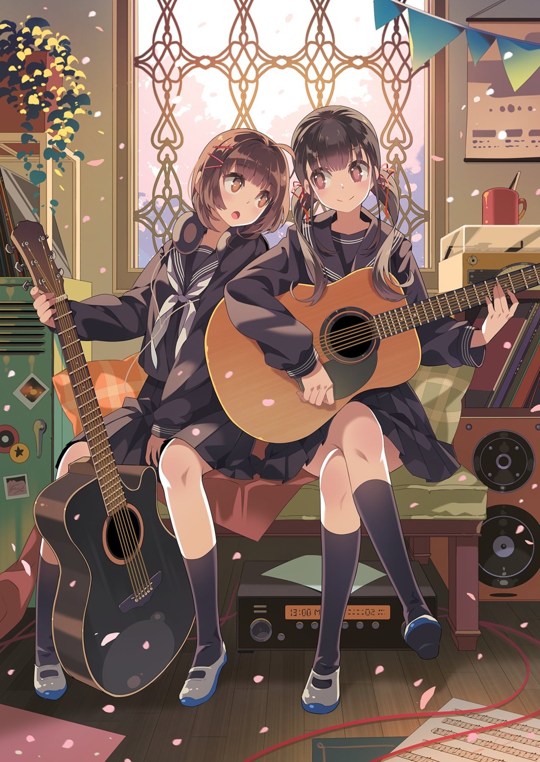 bf., guitar, seifuku