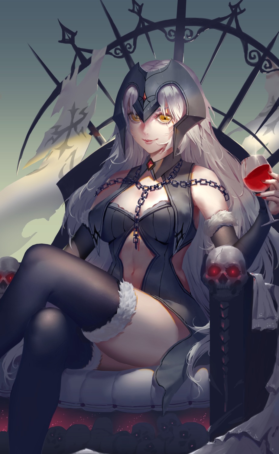 cleavage, fate/grand_order, itoucon, jeanne_d'arc, jeanne_d'arc_alter_(fate), thighhighs