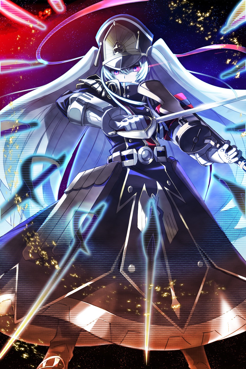 altair_(re:creators), armor, dress, re:creators, ripodpotato, sword