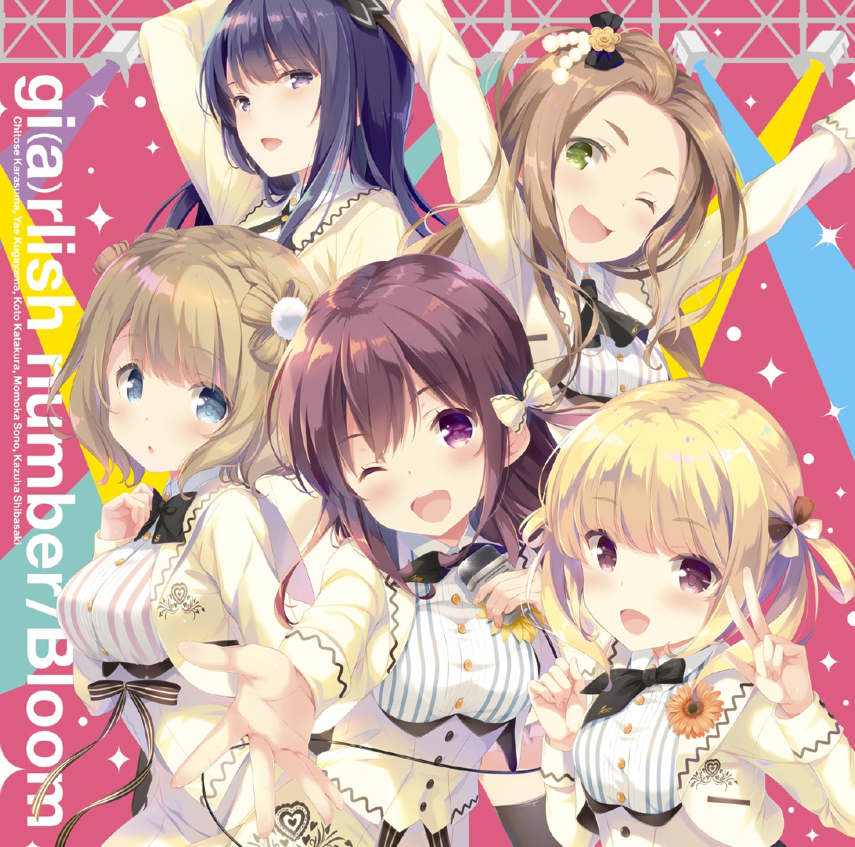 disc_cover, gi(a)rlish_number, karasuma_chitose_(giarlish_number), katakura_koto, kugayama_yae, ohara_tometa, qp:flapper, sakura_koharu, shibasaki_kazuha, sonou_momoka