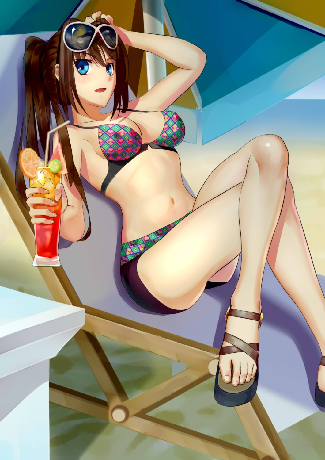 aozaki_aoko, bikini, cleavage, cqqz0707, mahou_tsukai_no_yoru, megane, swimsuits