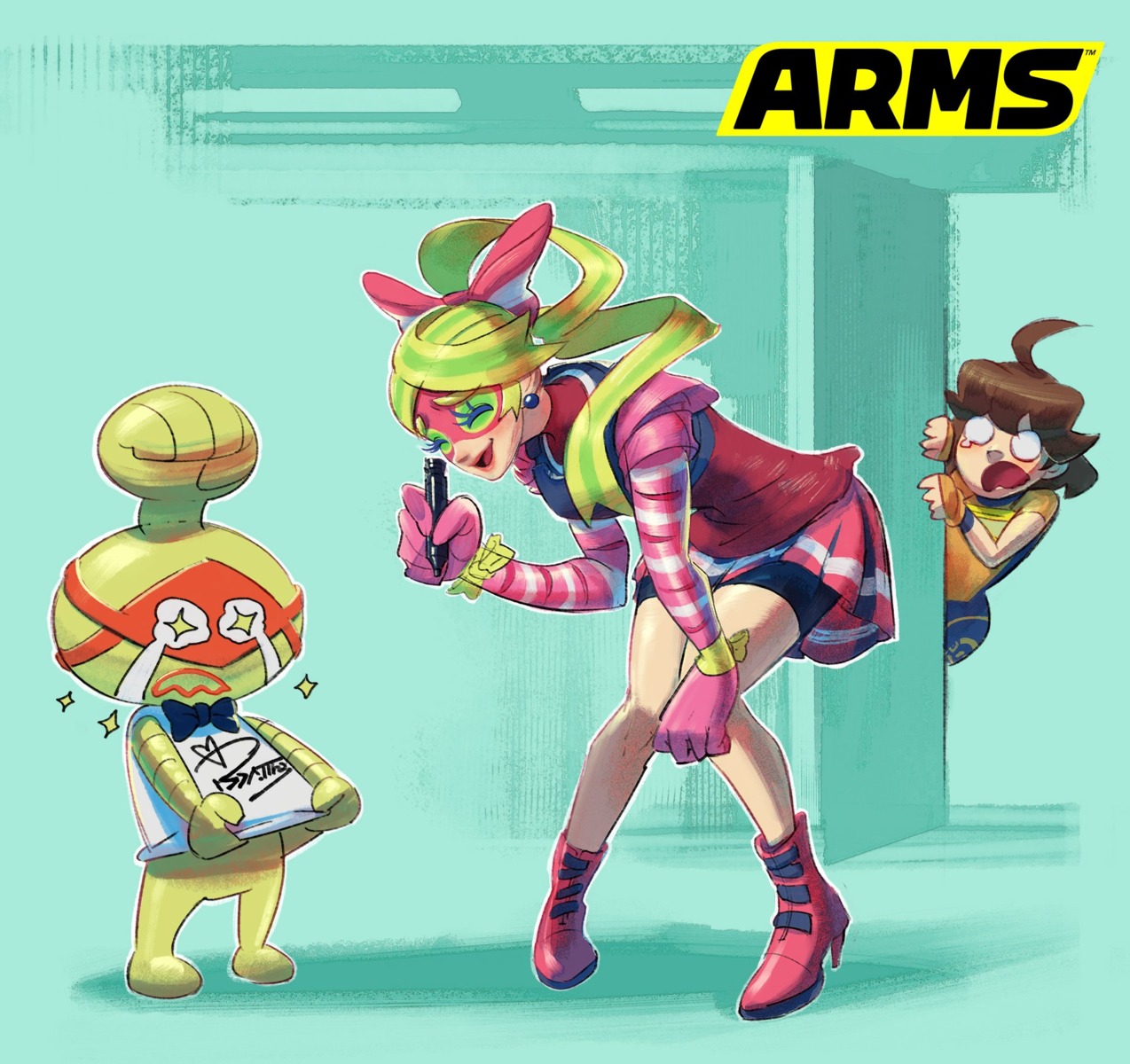 arms, heels, mechanica, nintendo, ribbon_girl