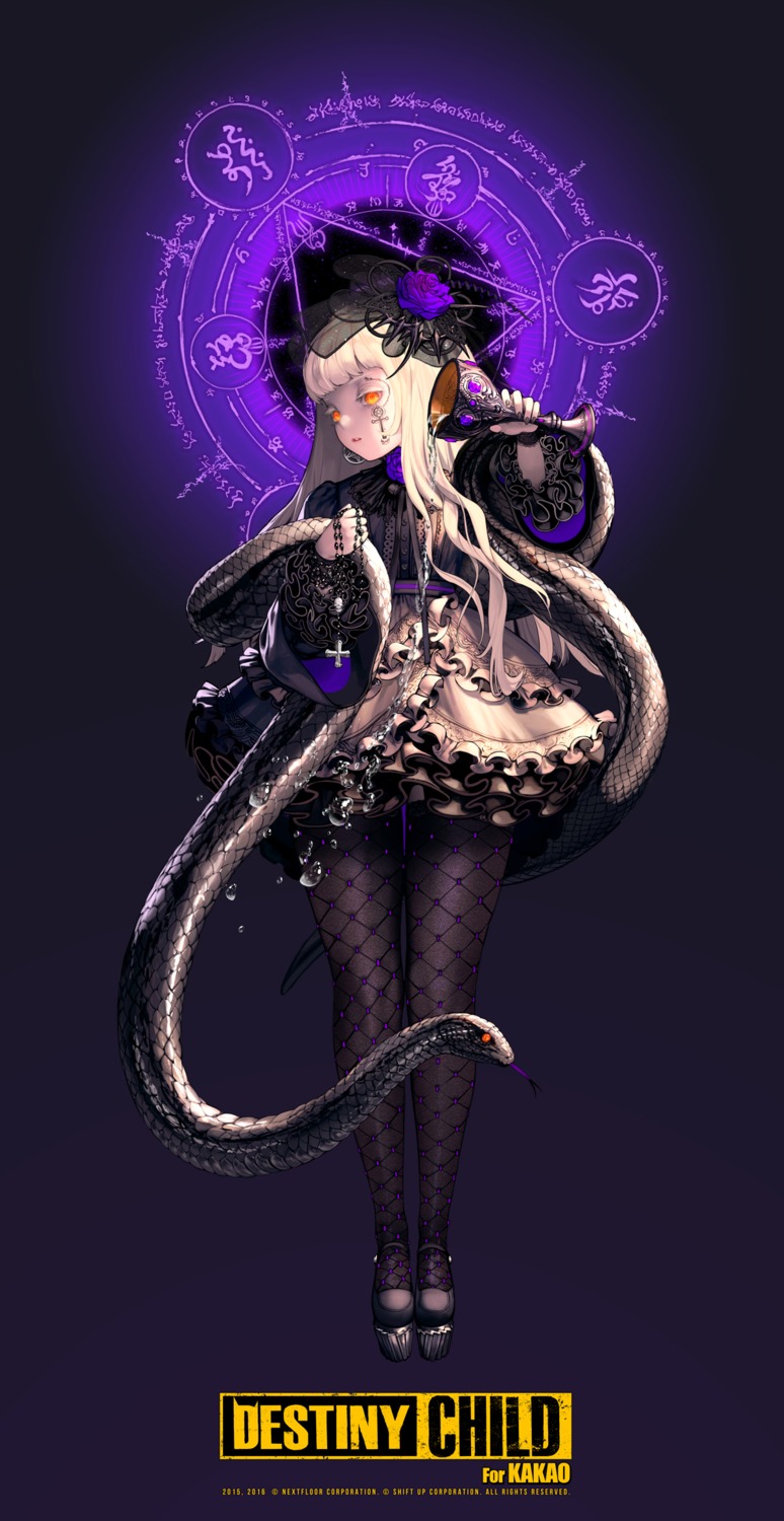 destiny_child, fishnets, gothic_lolita, hyulla, lolita_fashion, pantyhose, rita_(destiny_child), shift_up