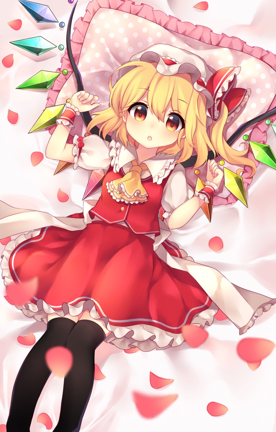 flandre_scarlet, ruhika, thighhighs, touhou, wings